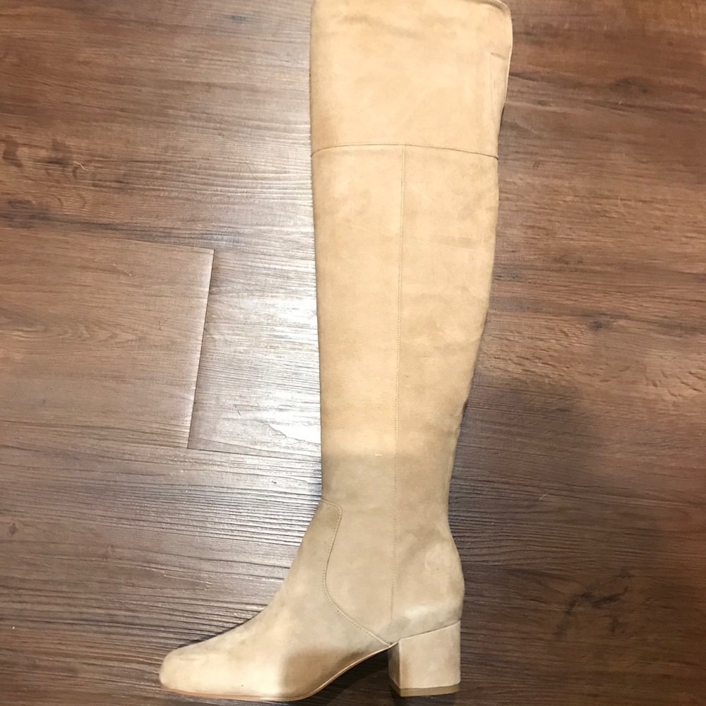 NWT Sam Edelman Elina Oatmeal Suede Over the Knee - Picture 3 of 5